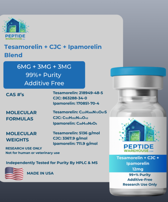 Tesamorelin + CJC w/o DAC + Ipamorelin Blend