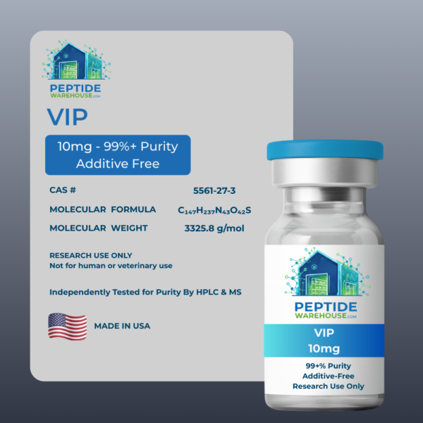 VIP is a synthetic 28-amino-acid peptide